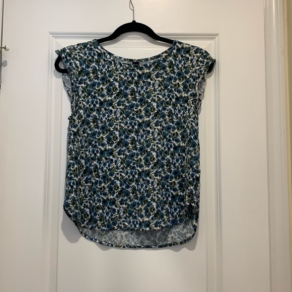 Gap Blue and Green Flower Sleeveless Top - Picture 1 of 2